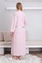 Maternity Nightgown & Robe Set / Robe with Pockets & V-Neck Short Sleeve Nightgown / with Slippers and Crown Gift - 2