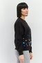 Women Sportswear Fit Long Sleeves Outdoor Sweatshirt, Black - 4