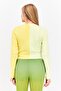 Women Ribbed Two-tone Cardigan, Yellow - 3