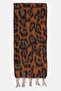 Women Allover Print Scarf 198 x 78 cm, Brown - 2