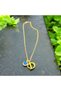 D Letter Necklace - Evil Eye Beaded Letter and Chain Design - 4