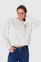 Mushroom Embroidered Crop Organic Cotton Sweatshirt - 3