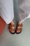 Boris Tan Suede Women's Slippers with Double Buckle Detail