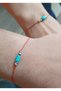 Red Rope Women&Men Couple Bracelet-Turquoise Stone Minimal Lover Bracelets-Luck Bracelet with 2 - 4