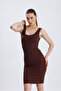 Ribbed Tank Neck Dress - 8