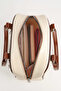 Women's Cream Retro Sports Adjustable Strap Zipper Closure Hand Arm and Shoulder Bag - 4