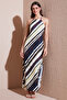 Batik Patterned Relaxed Fit Halter Neck Slit Long Dress Dress 67810556