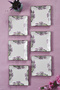 Set of 6 Special Handmade Lavender Pattern Dessert Plates Serving Plates Cake Set 15 cm