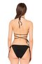 Beria Women's Cross Tie Detailed Triangle String Black Bikini Set - 2