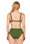 Women's Plus Size Underwire Supported Collage Pattern Bikini Set - 2