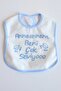 My Grandmother Loves Me So Much Written Baby Bib Blue - 2