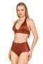 Women's High Waist Tile Swimsuit with Accessories