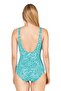 Women's Paisley Patterned Gathering Swimsuit - 2