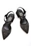 Women's Thick Heeled Open Back Ankle Adjustable Pointed Toe Evening Dress Shoes - 3