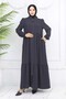 Zippered Ferace Anthracite 1008 with Shirring Detail