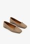 Tan Genuine Leather Women's Flats Bow Detailed Casual Shoes - 2