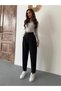 Women's High Waist Carrot Cut Collet Fabric Pants - 6