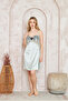 Silk Satin Lace Nightgown and Dressing Gown Set 2-Piece Set (Large Size) - 4400 Mint Green - 6