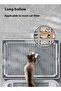 Stainless Steel Cat Litter Box Cat Litter Tray Metal Litter Pan Tray with High Wall Sides - 2