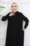Robe Pleated Ferace Black 1009 - 2
