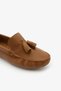 Tasseled Genuine Leather Loafer Shoes Women's Ballerinas - 4