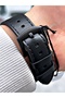 Functions Active Black Color 3 Atm Waterproof Leather Cord Men's Wrist Watch - 4