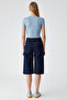 Perssore Women's Crew Neck Short Sleeve Blue T-Shirt - 5