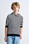 Kangaroo Pocket Hooded Striped Children's Sweatshirt - 2