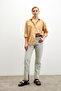 Women's Biscuit Oversize Basic Pocket Detailed Poplin Long Sleeve Shirt - 4