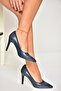 U 676082009   Navy Blue Thin Heeled Women's Stiletto Shoes - 3
