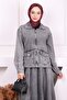 Smoked Pocket Stone Jacket Skirt Denim Suit - 3