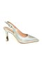 U 676089207   Silver Snake Print Thin Heeled Women's Shoes - 6