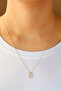 Gold Color Zircon Stone Steel Necklace(51 cm) - 3