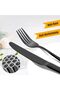 Silverware Set for 6, 24 Pieces Flatware Cutlery Set Stainless Steel Dinnerware (Black) - 4