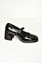 U 518422008   Black Patent Leather Thick Heeled Women's Shoes - 8