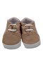 Baby Boy Beige White Leather Line Linen Shoes