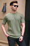 Men's Mint Green Knitwear T-Shirt 5684