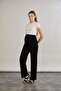 Işşil 5060-Steel Knitted Flexible Wide Leg Maternity Combed Cotton Trousers - 4