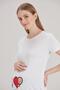 4490-Heart-Facing Baby Short Sleeve Viscose Maternity T-shirt - 2
