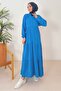 Selur V-Neck Dress 1360 - Indigo - 5