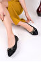 Women's Summer Comfortable Mesh Pointed Toe Ballerina Shoes Black - 4