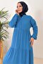 Selur V-Neck Dress 1360 - Indigo - 2