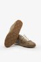 Brown Genuine Leather Snake Patterned Lace up Women's Sneaker Sports Shoes - 6
