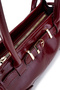 Belt Detailed Faux Stingray Leather Women's Shoulder Bag Girls Burgundy - 3