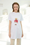 Women's Crew Neck Short Sleeve Underwear White - 3