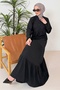 Selur V-Neck Dress 1360 - Black - 2