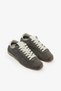 Gray Genuine Leather Suede Lace-Up Women's Sneaker Sports Shoes - 2
