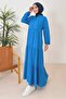 Selur V-Neck Dress 1360 - Indigo - 3