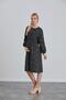 IŞIL 4545 - Pregnant Viscose Tunic, Tied Collar and Flower Crispy Design - 3