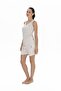 U.S. Polo Assn. 20053 Women's Thick Strap Crew Neck Shorts Pajama Set - Beige - 3